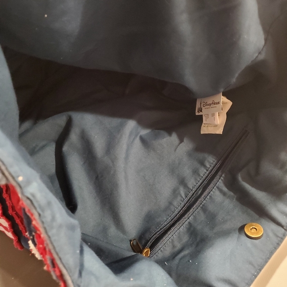 Disney Parks Mickey Mouse Stars Stripes Patriotic Denim Tote Bag - Picture 3 of 12